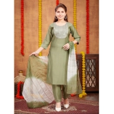 Aarika Green Silk Girls Kurta and Pant Set ( Pack of 1 ) - None