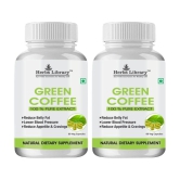 Herbs Library Green Coffee Beans Capsules Weight Loss for Men & Women 60 Capsules Each (Pack of 2)