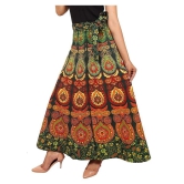 Rangun Cotton A-Line Skirt - Green - 37-41