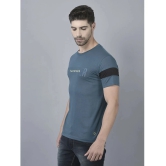 Dollar Cotton Blend Regular Fit Printed Half Sleeves Mens T-Shirt - Blue ( Pack of 1 ) - None