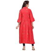 Aarika Red Cotton Girls Kurti ( Pack of 1 ) - None