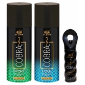 ST.JOHN Cobra Cool, Sport 150 Each & Cobra 15ml Deodorant Spray & Perfume for Men (315ml) Pack of 3