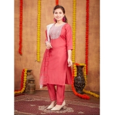 Aarika Red Silk Girls Kurta and Pant Set ( Pack of 1 ) - None