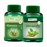 Herbal Canada Aloe vera(60Cap) + Ashwagandha(60 Cap) Capsule 120 no.s Pack Of 2