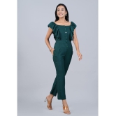 SIPET - Green Rayon Slim Fit Womens Jumpsuit ( Pack of 1 ) - None