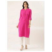 Divena - Pink Cotton Womens Straight Kurti - 5XL