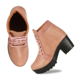 Ishransh - Peach Women's Ankle Length Boots - None