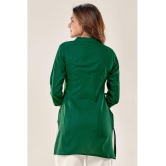 Glomee - Green Cotton Women's Tunic ( Pack of 1 ) - None