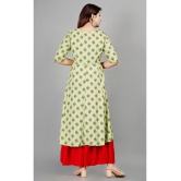 Smien - Green Anarkali Rayon Women''s Stitched Salwar Suit ( Pack of 1 ) - None