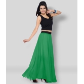 Sttoffa - Green Georgette Womens A-Line Skirt ( Pack of 1 ) - 44