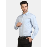 Life Roads 100 Percent Cotton Blue Solids Party wear Shirt Single Pack - None