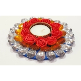 Red Flower Floating Diya  for Festive Decor