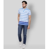 GENTINO - Blue Cotton Blend Regular Fit Mens Polo T Shirt ( Pack of 1 ) - None