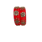 Red Silk Thread Bangle Set