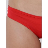 BASIICS By La Intimo - Red BCPSS02 Polyester Solid Womens Bikini ( Pack of 1 ) - None