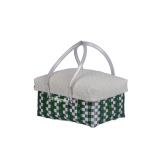 Woven Shopping Half Basket with Lid