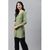 JC4U - Green Rayon Womens Straight Kurti - XL