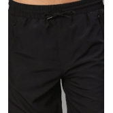 RANBOLT Black Polyester Lycra Running Shorts - None