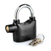 TALC Alarm Padlock Electronic Alarm Lock for Door/Bicycle/Motorbike - Black