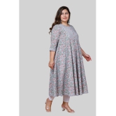 miravan - Blue Cotton Women''s Flared Kurti ( Pack of 1 ) - None