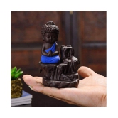 DEDHAS Smoke Buddha Blue With10pcCone Resin Buddha Idol 12 x 7 cms Pack of 1