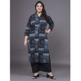 Tissu Cotton Printed Kurti With Palazzo Womens Stitched Salwar Suit - Multicolor ( Pack of 1 ) - None