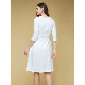 Life with Pockets Polyester Solid Above Knee Womens Fit & Flare Dress - Off White ( Pack of 1 ) - None