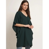 Curvydrobe Crepe Green Beach Dresses - - None