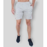 Zeffit - Grey Cotton Blend Mens Shorts ( Pack of 1 ) - None