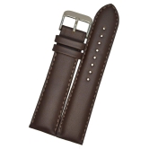 Exelent 22mm Plain Padded Ogive Tip Leather Watch Strap/Watch Band for Men Women Dark Brown