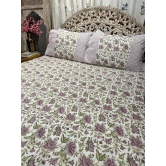 Hand Block Cotton Bedsheet | Sage Bedsheet-King