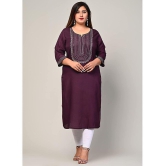 Swasti - Purple Rayon Womens Straight Kurti ( Pack of 1 ) - None