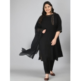 PrettyPlus by Desinoor - Black Straight Rayon Womens Stitched Salwar Suit ( Pack of 1 ) - None