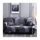 House Of Quirk 1 Seater Polyester Sofa Cover ( Pack of 1 ) - Dark Grey