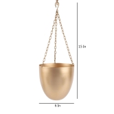 Hanging Capsule Planter (Set of 2)-Gold