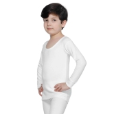 Bodycare Insider Off White Solid Kids Thermal Top & Bottom Set - None