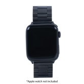 Croma Broad Metallic Strap for Apple iWatch (38mm / 40mm / 41mm) (Apple Compatible, Black)