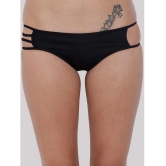 BASIICS By La Intimo - Black BCPBK03 Polyester Solid Womens Hipster ( Pack of 1 ) - None