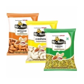 Mr.Nuttz Premium Dry Fruits Combo Pack 150g (Badam, Kaju & Kishmish) - Almonds, Cashews, Raisins  (3 x 50 g)