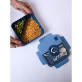 Cool Blue Lunch Set: 1 Spoon, 1 Fork & 1 Box