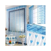 YUTIRITI Set of 2 Window Heart String Curtain - Blue