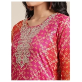 KSUT Pink Cotton Straight Kurti - Single - S