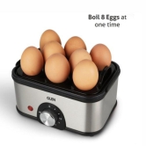 Glen 3 in 1 Electric Multi Cooker - 3035MC | Egg Boiler - Steam, Cook & Boil | Grey & Black | 1 Pc