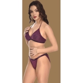 Madam - Wine panty Cotton Printed Womens Bikini ( Pack of 1 ) - None