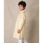 YELLOW FESTIVE PRINTED PURE COTTON KURTA - YELLOW-6-7 YEARS / 1N / YELLOW