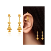 Drashti Collection Golden EarCuff Earrings ( Pack of 2 ) - Golden