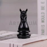 Artarium Knight Horse Chess Piece Statue Sculpture Collectible Figurine for Home House Office Table Decor - Pack of 1 (Black)