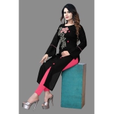 haya fashion - Black Rayon Women's Straight Kurti ( Pack of 1 ) - None