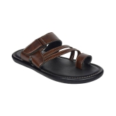 Ajanta Brown Flip Flops - None