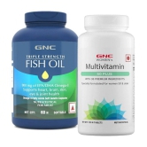 GNC Triple Strength Fish Oil-60 Softgels & GNC Women's Multivitamin for Women 50+ - 120 Tablets (Combo)